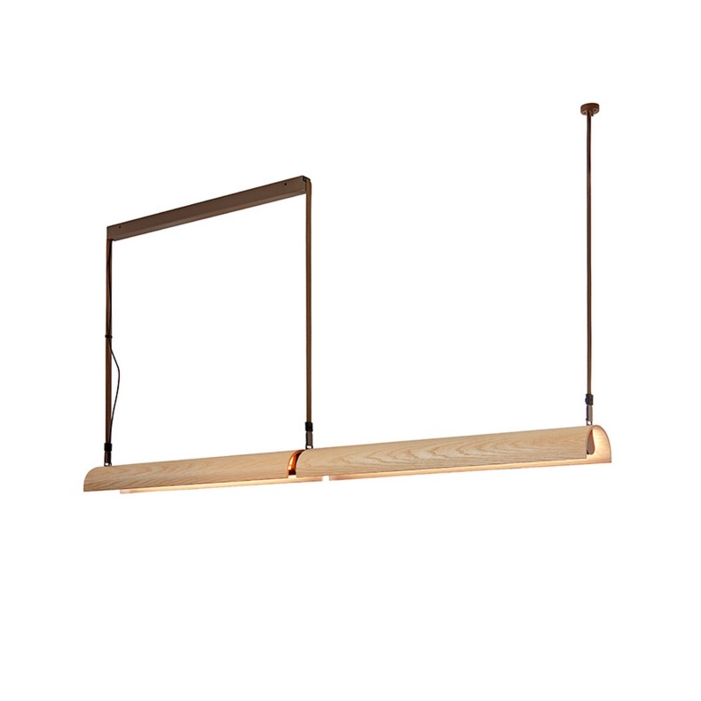 Suspension Aluet S/100/2L Bover en frêne – vue complète