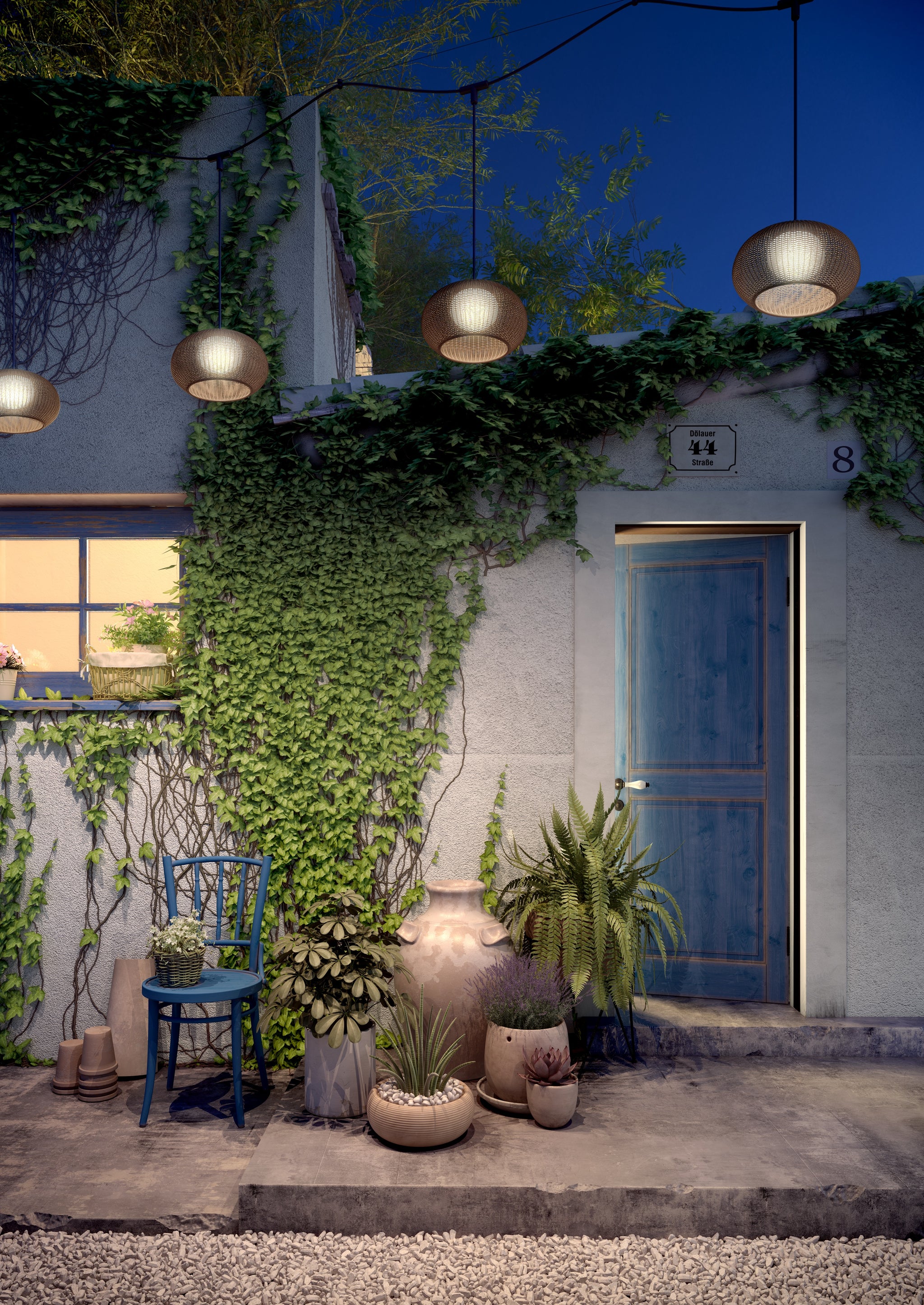 Garota Catenary S/27/4L Bover — photographie officielle de la configuration à quatre lumières, blanc marfil