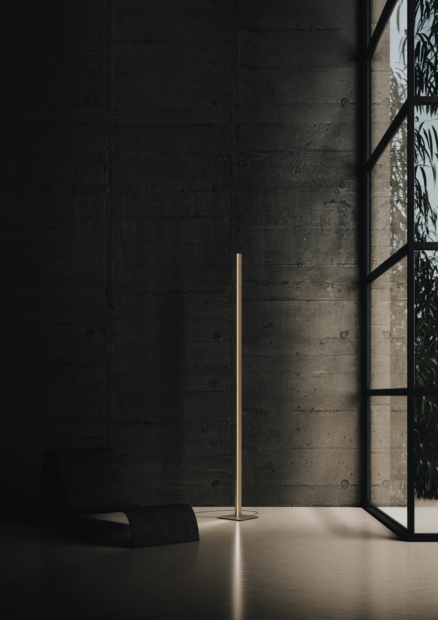 Fly Contardi — photographie officielle du lampadaire, dimensions et finition indicatives