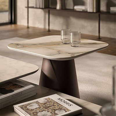 Table basse ALBERT Keramik S — carrée 58 × 58 Cattelan Italia, vue 1