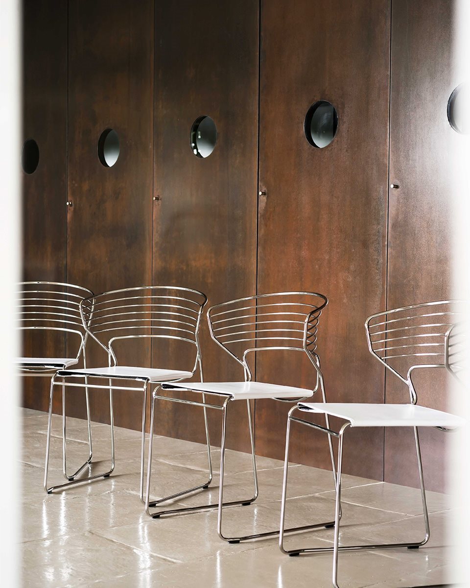Chaise Koki Wire Cuoio Desalto