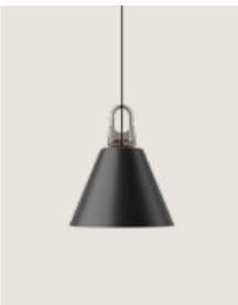 Lodes JIM Cone, finition noir crochet gris, suspension