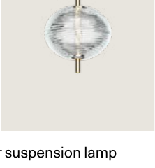 Lodes Jefferson mini, cristal de Bohême transparent et structure chrome noir