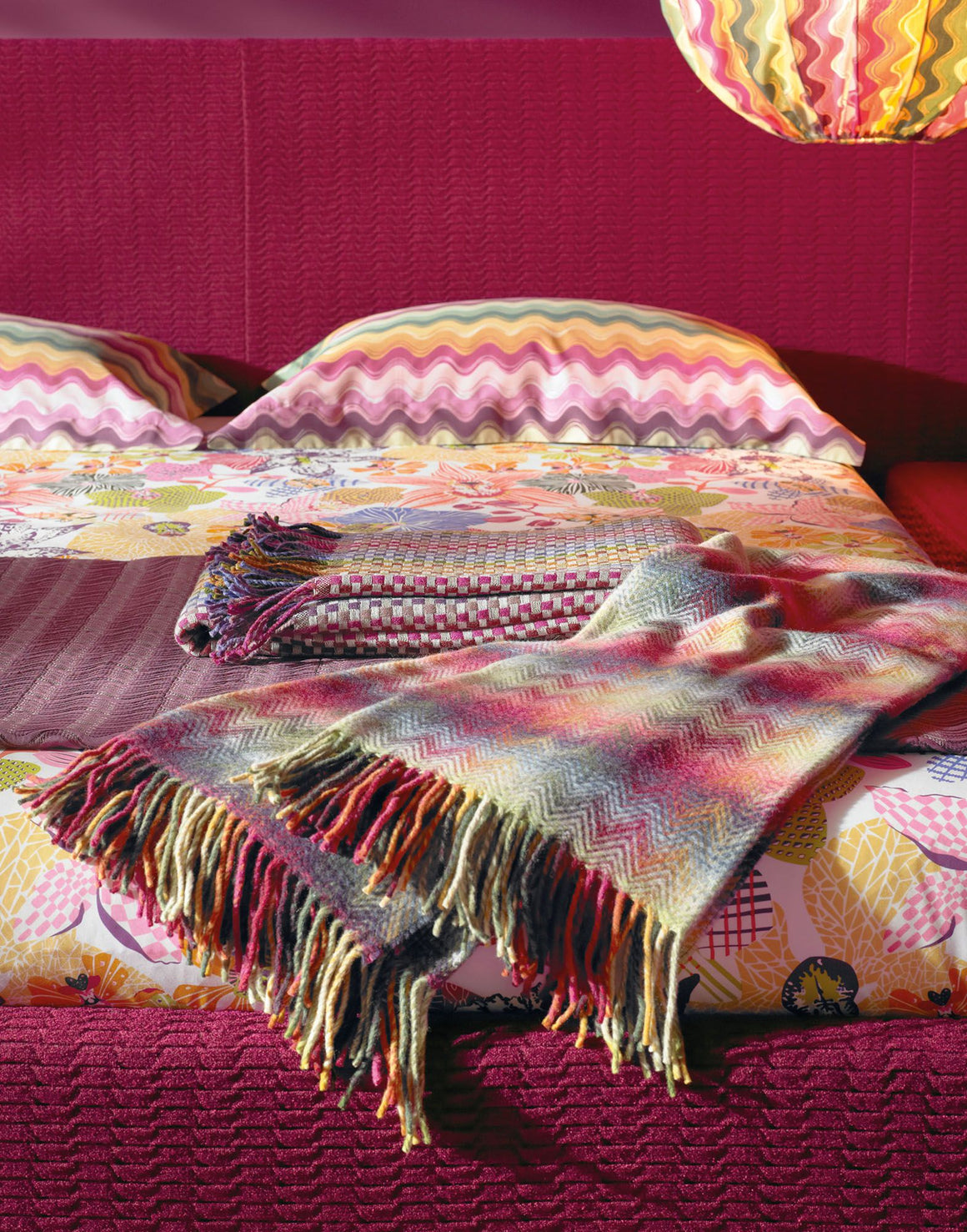 Missoni Fuchsia Geometric Plaid Missoni pleads Textil