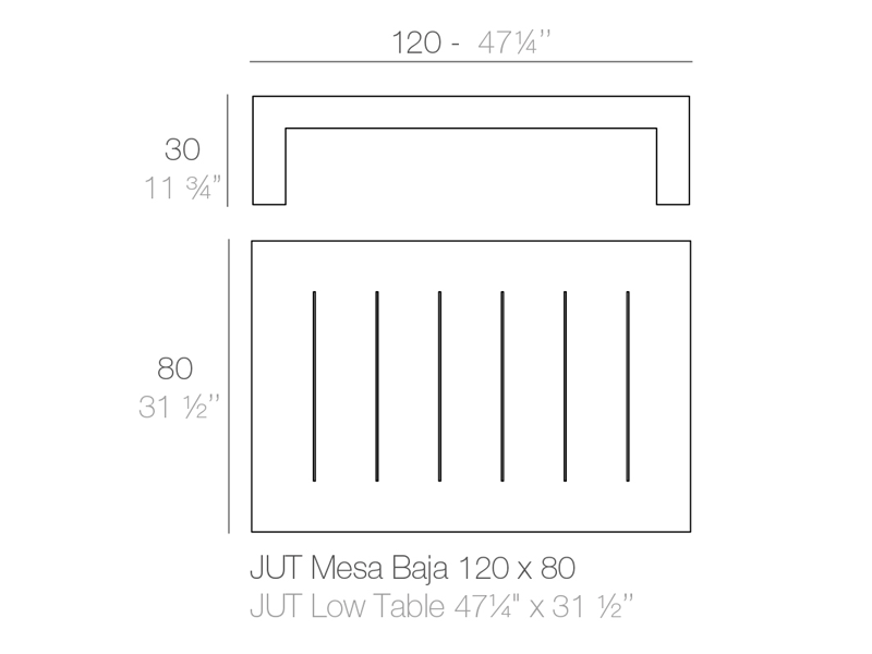 Jut 120 coffee table