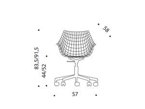 Driade Meridiana on casters Chair Chaises_Tabourets Driade Meridiana