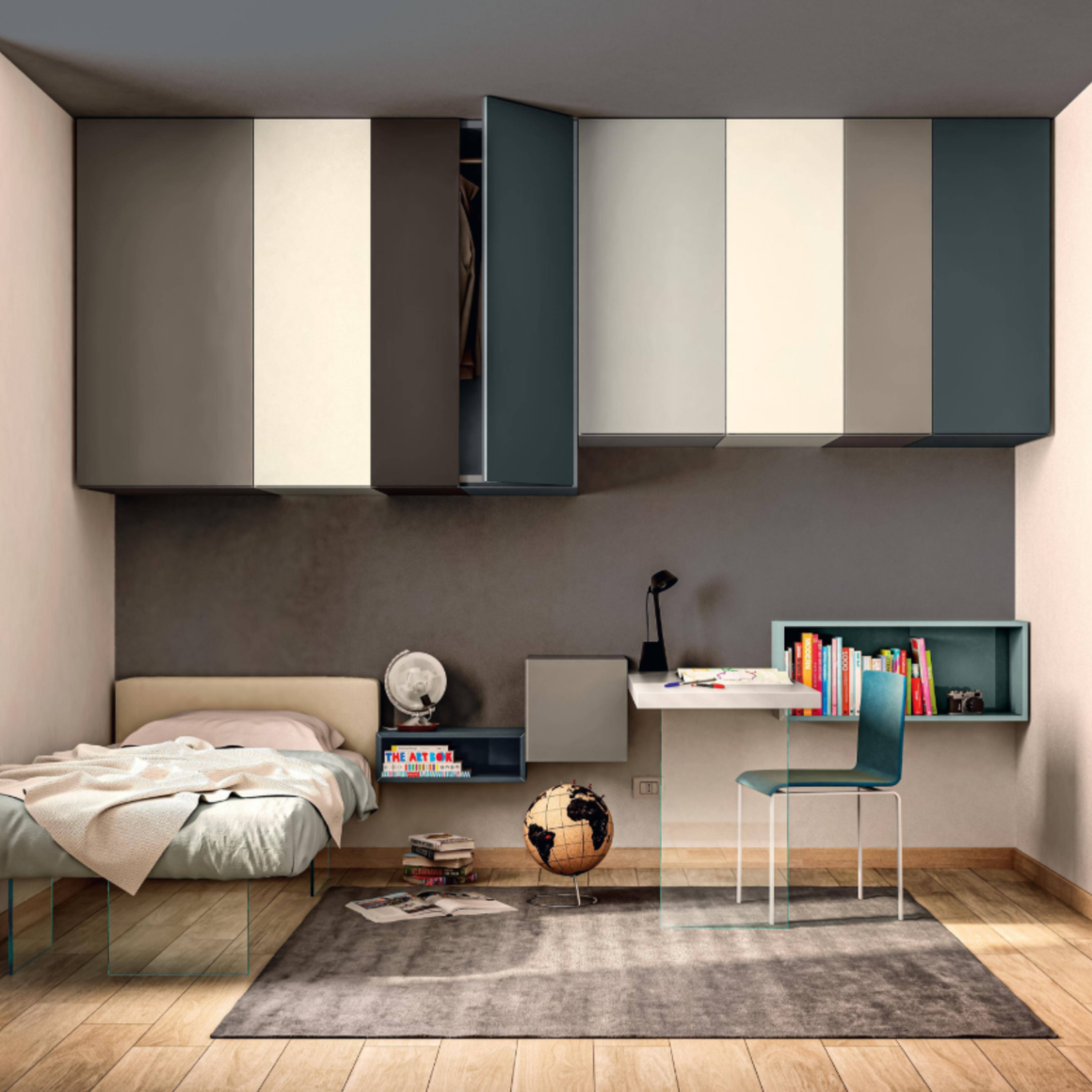 Composition chambre d'enfant LAGO 03 – mobilier design italien chez CONFORTOP