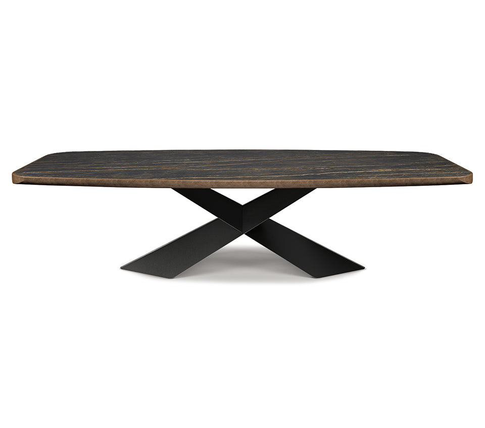 Table TYRON Keramik Premium 200x120x76h KM02 Alabastro GFM69 Graphite