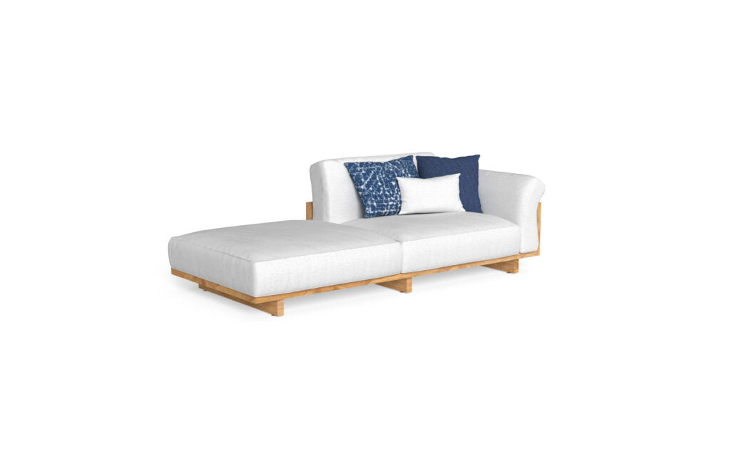 Module canapé Argo Wood SX + pouf -