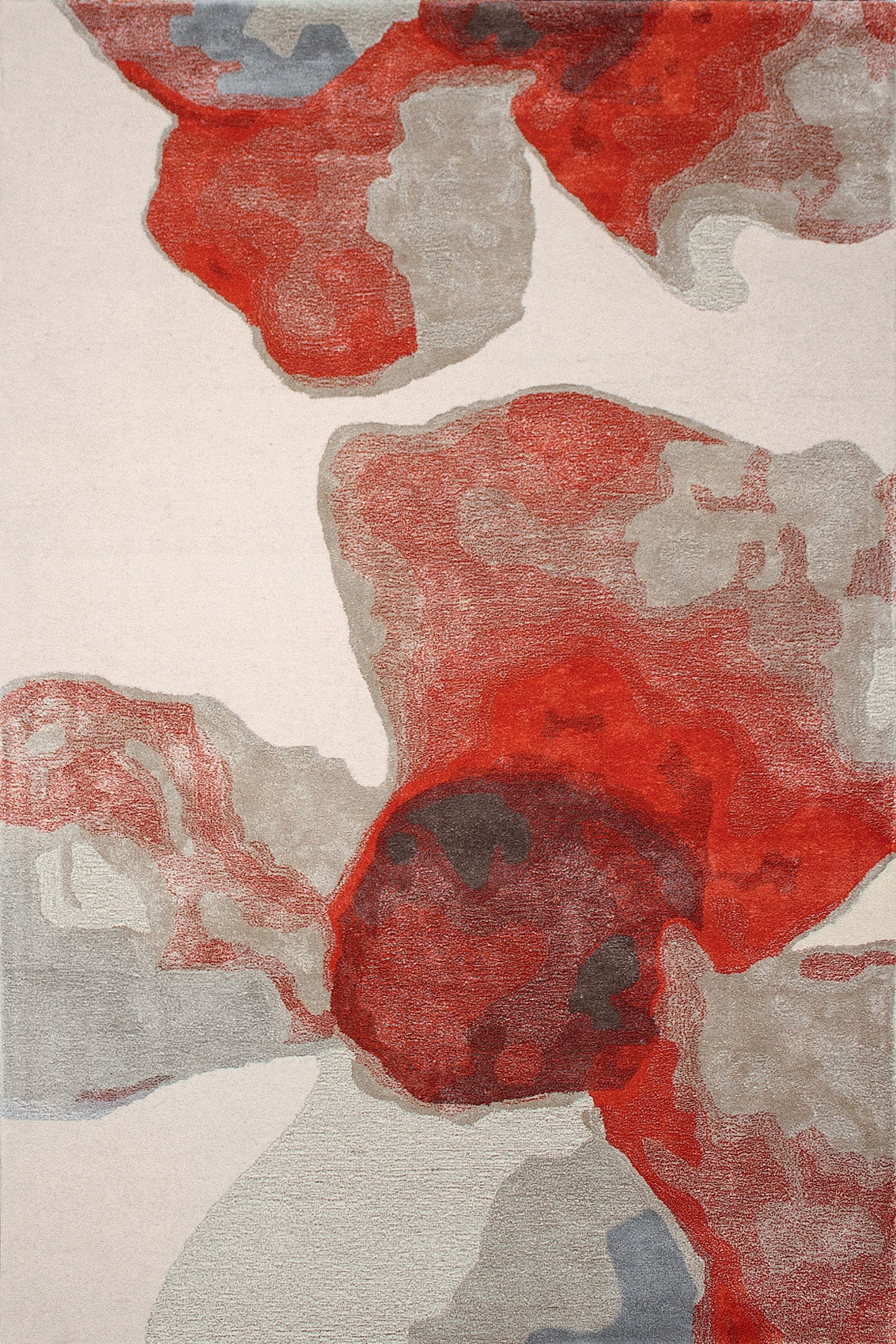Tapis Coleen rouge pivoine