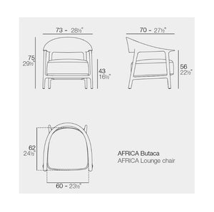 Chaise lounge Afrique