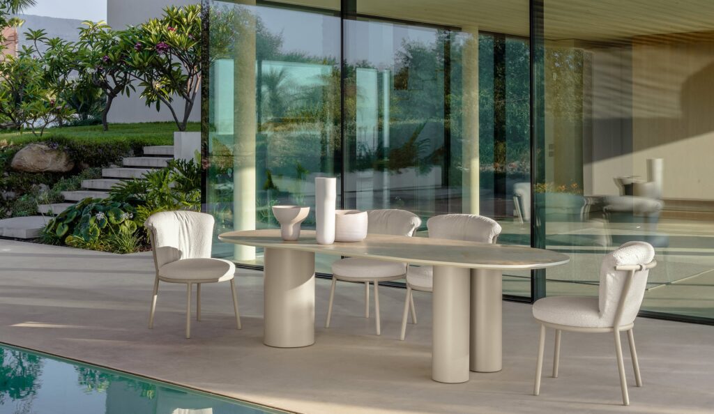 Table à manger James 260×105 - Talenti – Warm white - Cobra yellow