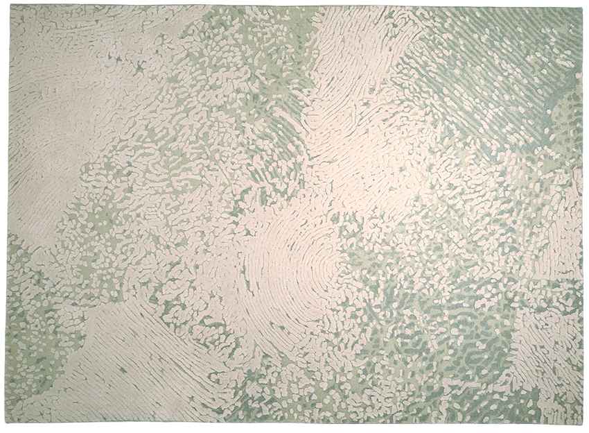 Tapis Niebla amazonite – vue catalogue Serge Lesage