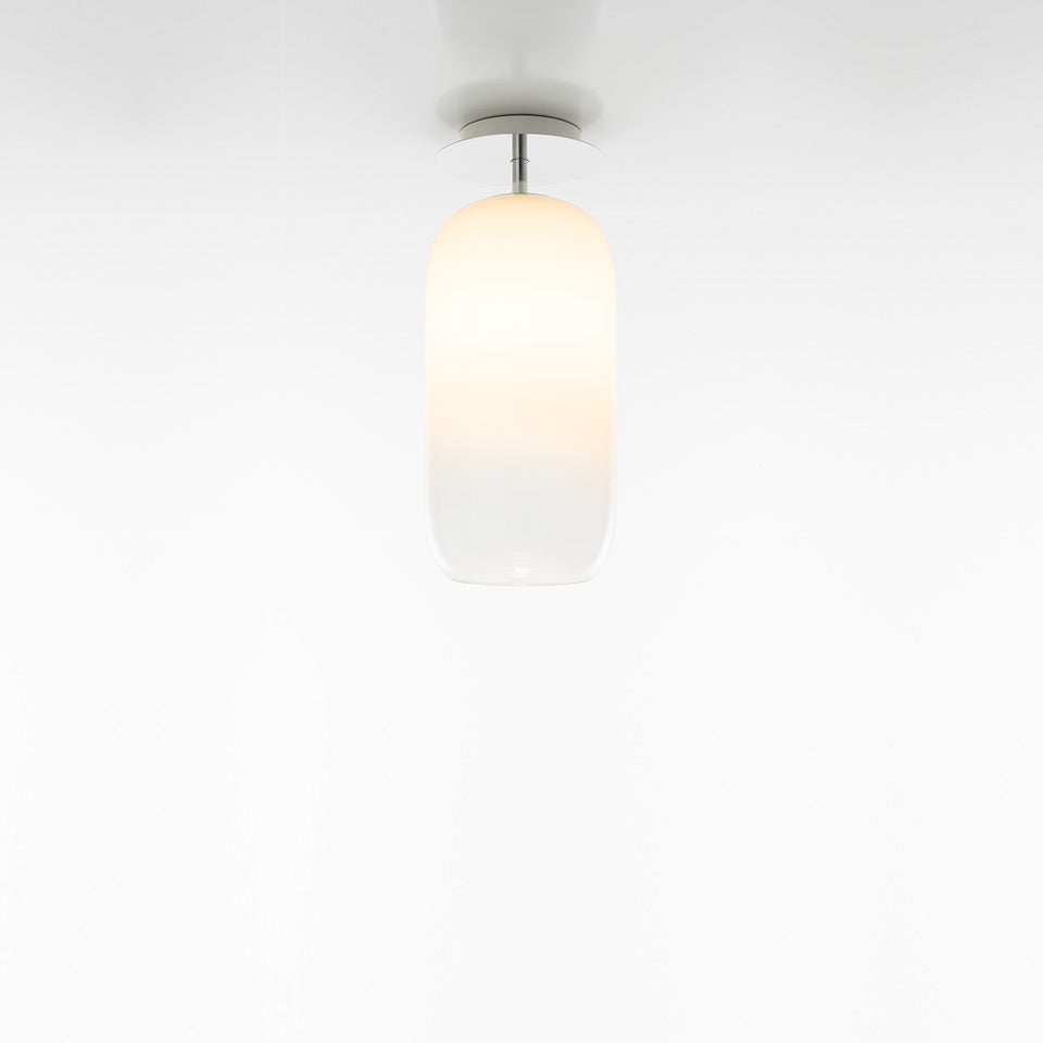 Plafonnier Artemide Gople Mini Ceiling, Argent / argent PVD