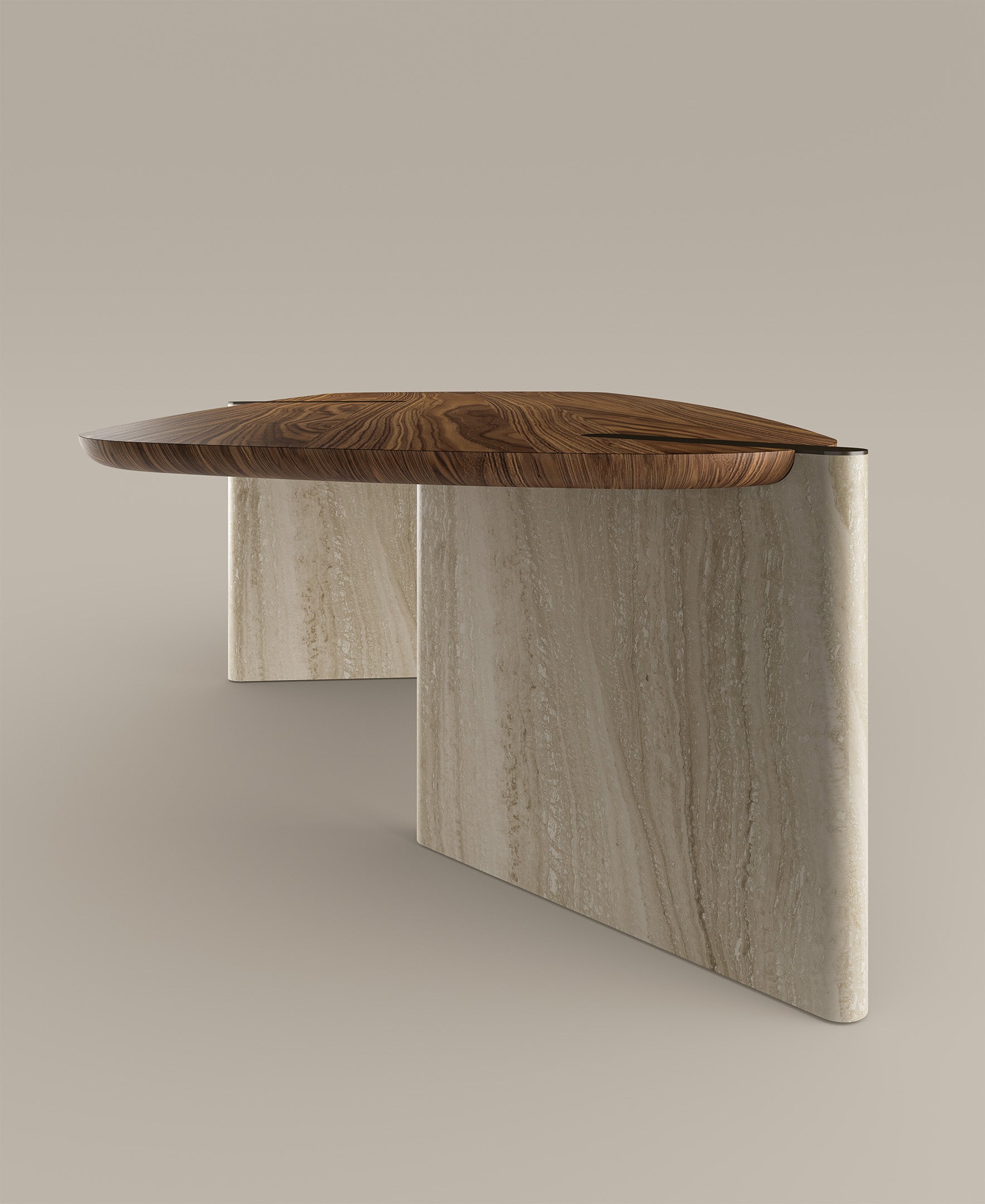 Table Bonaldo Flatiron – table design en bois, verre, céramique ou marbre