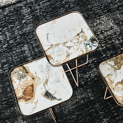 Table basse BENNY Keramik — carrée 36 × 36 Cattelan Italia, vue 1