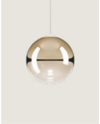 Random Solo 23 Lodes — finition sauge doree, suspension Ø23 cm