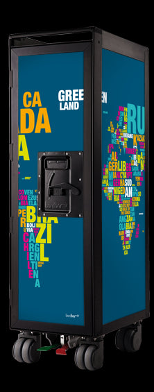 Bordbar Bordbar Typomap Black Blue Accessoire-Decoration Bordbar Typomap